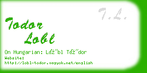 todor lobl business card